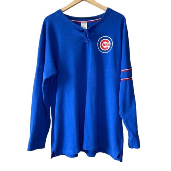 Women's L Victorias Secret PINK Chicago Cubs Pullover Sequin Back Logo - Picture 1 of 8